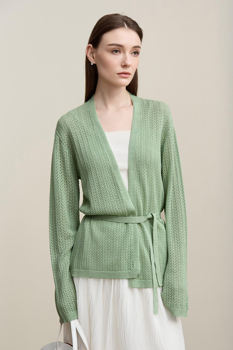 Eyelet Knitted Cardigan