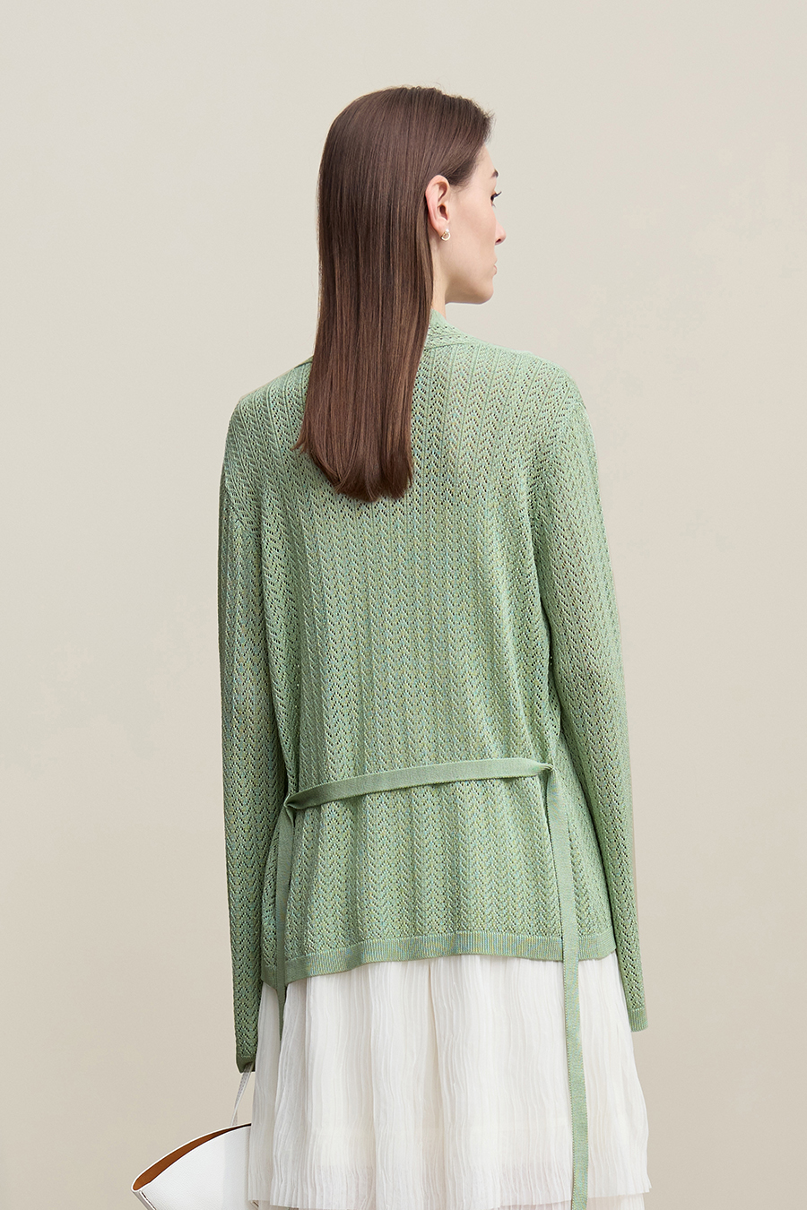 Eyelet Knitted Cardigan