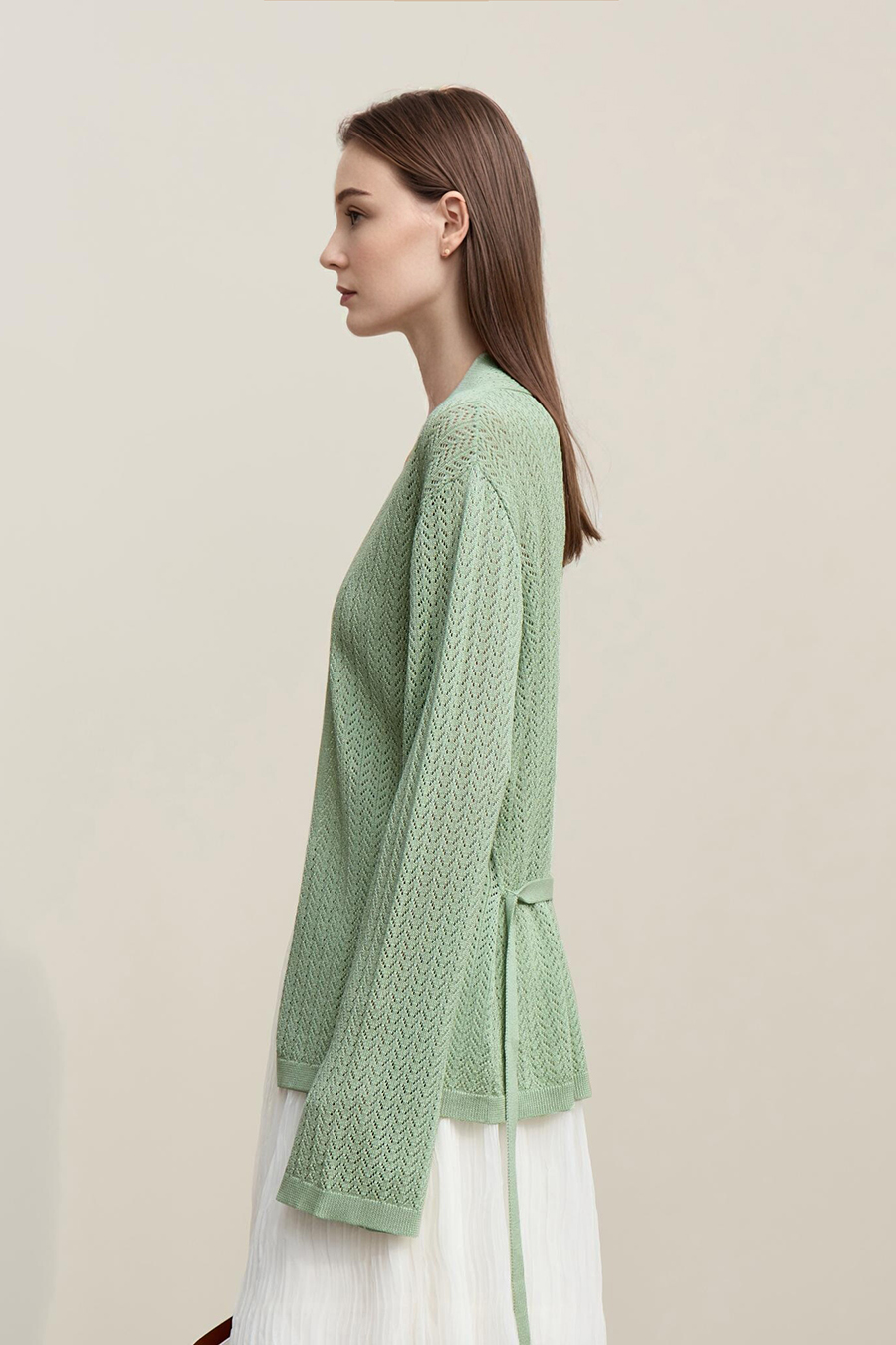 Eyelet Knitted Cardigan