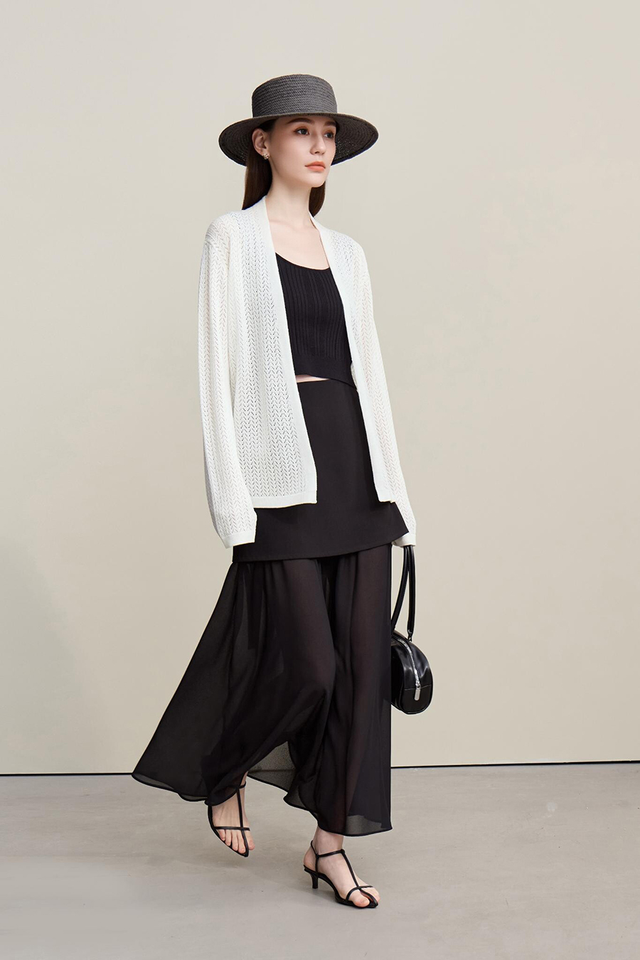 Eyelet Knitted Cardigan