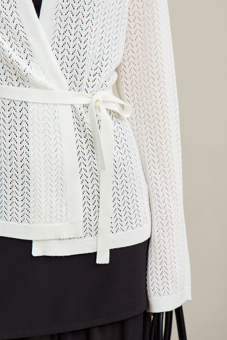 Eyelet Knitted Cardigan
