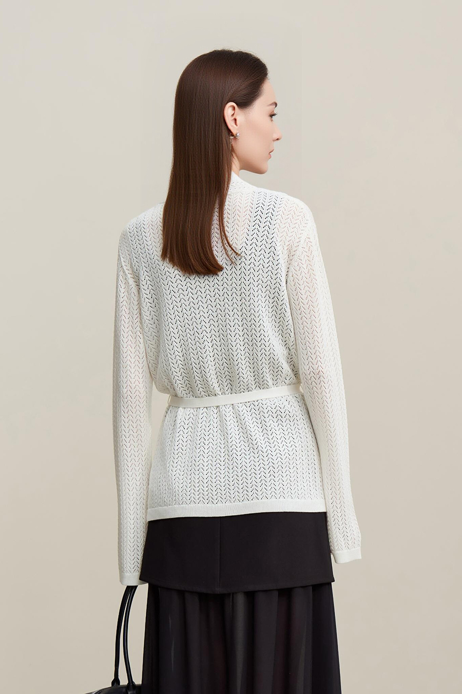 Eyelet Knitted Cardigan