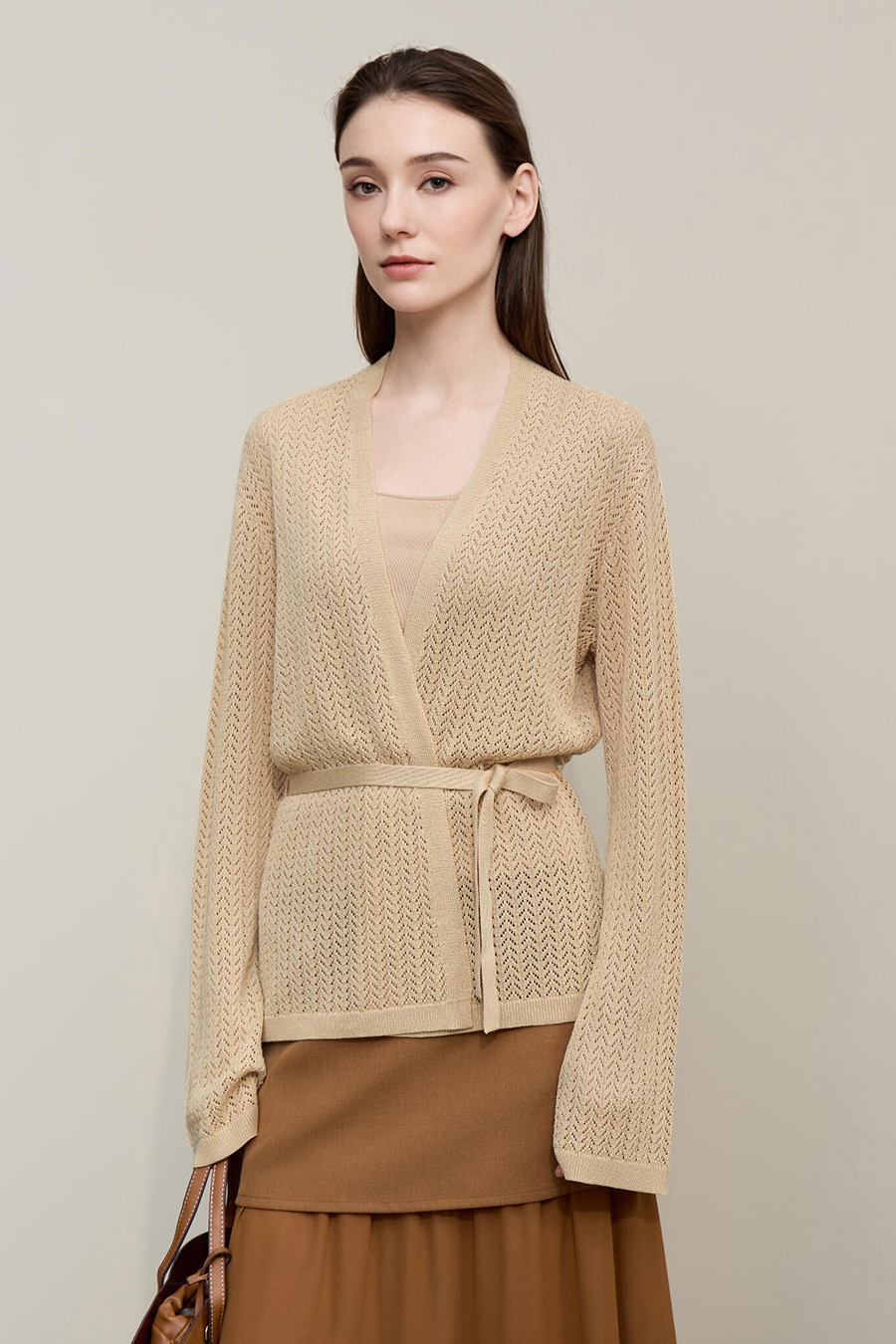 Eyelet Knitted Cardigan