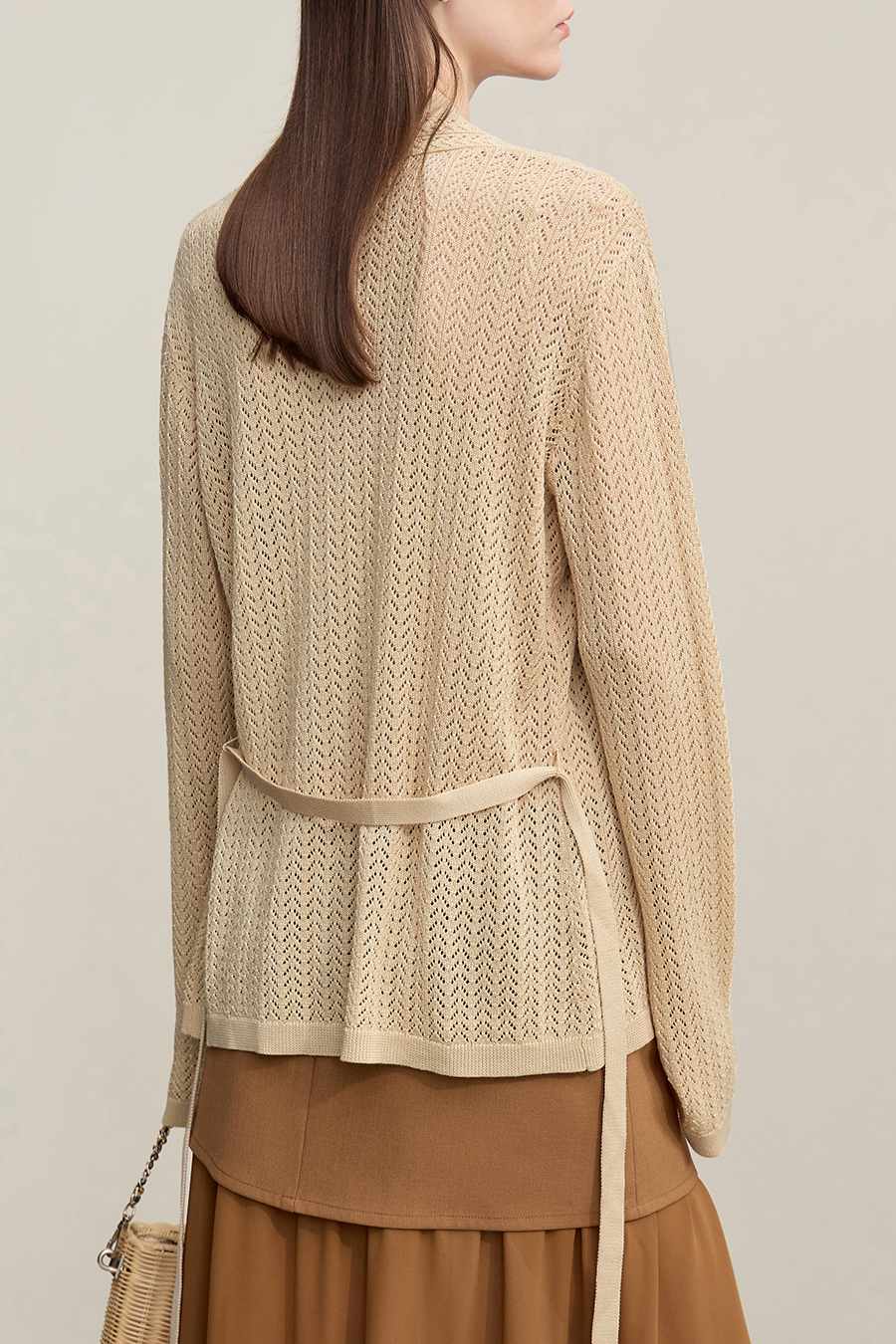 Eyelet Knitted Cardigan