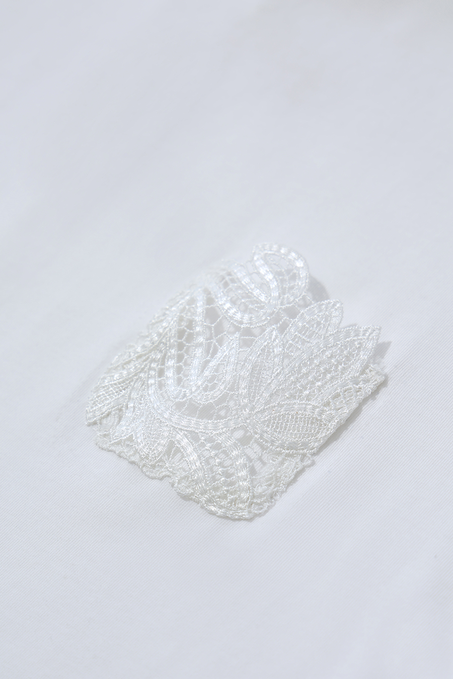 Tweed Style Webbing Short Sleeve T-shirt|AMII