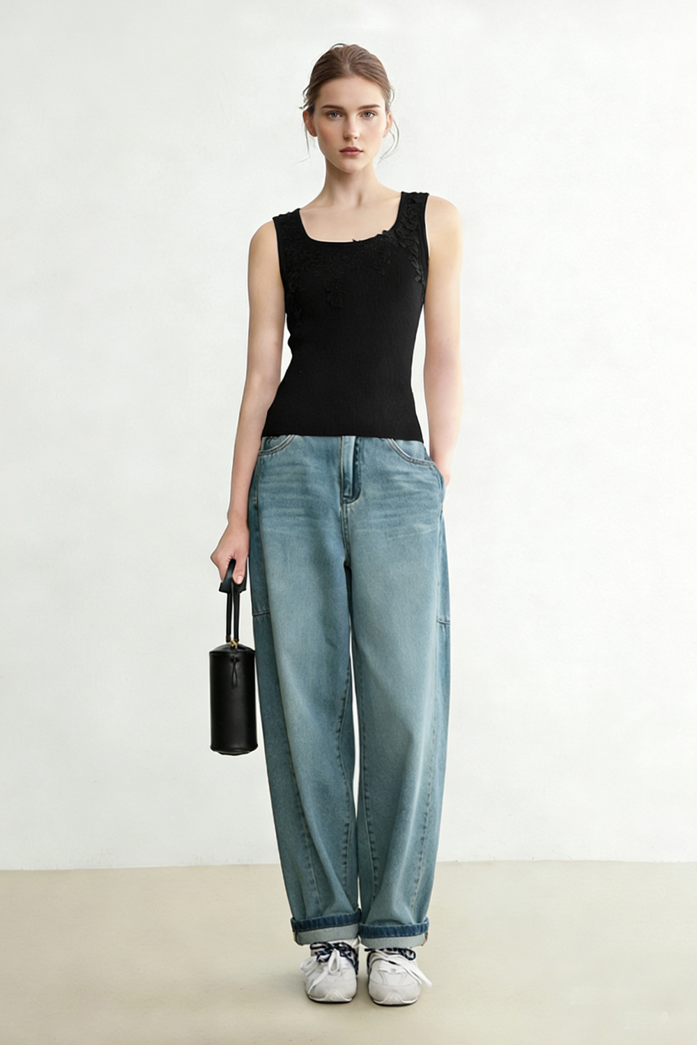 Lace Spliced Camisole|AMII