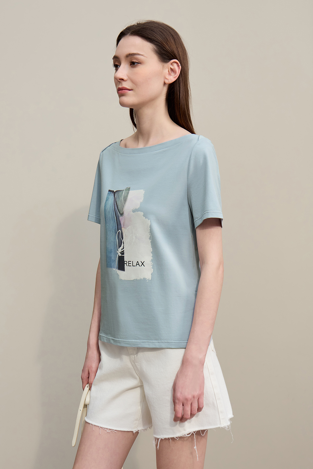 Square Neck Printed T-shirt