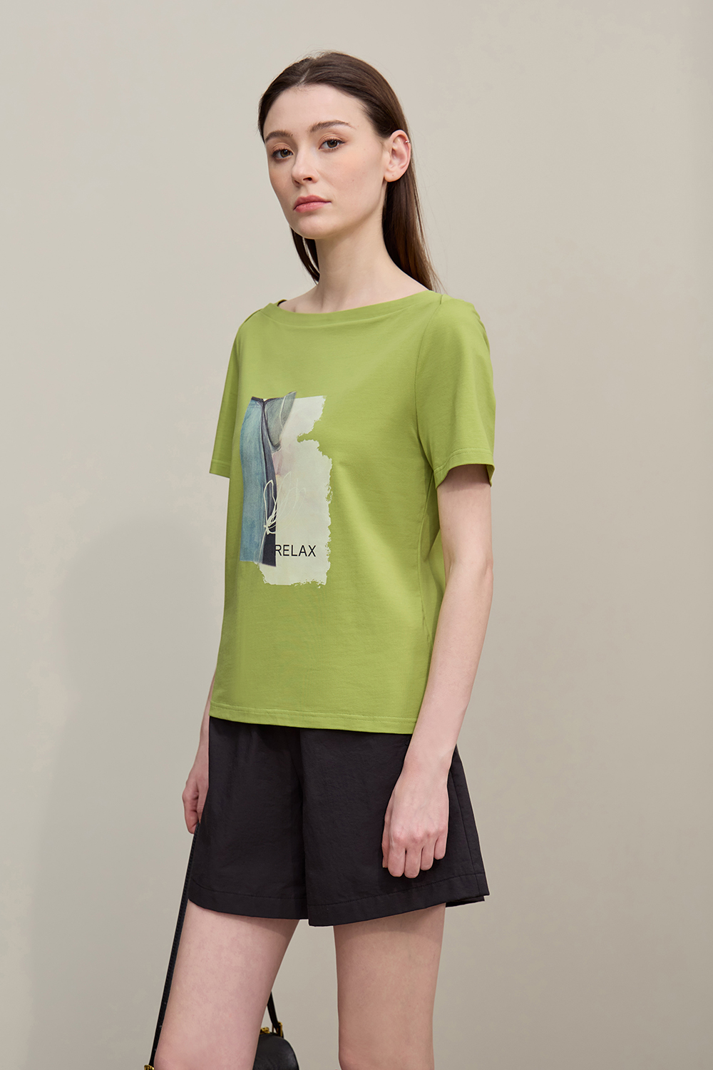 Square Neck Printed T-shirt