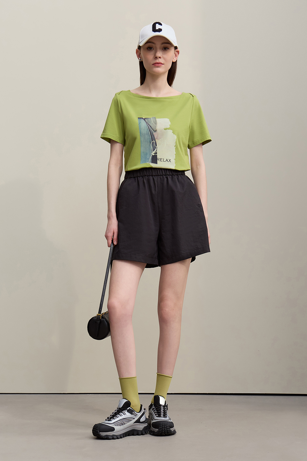 Square Neck Printed T-shirt