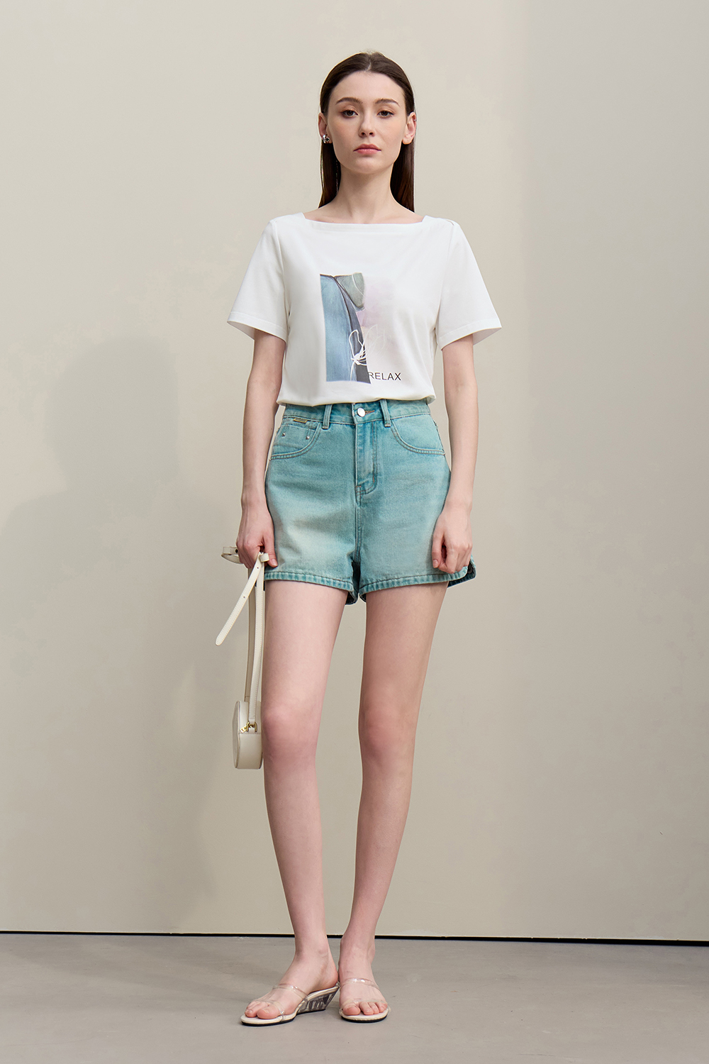 Square Neck Printed T-shirt