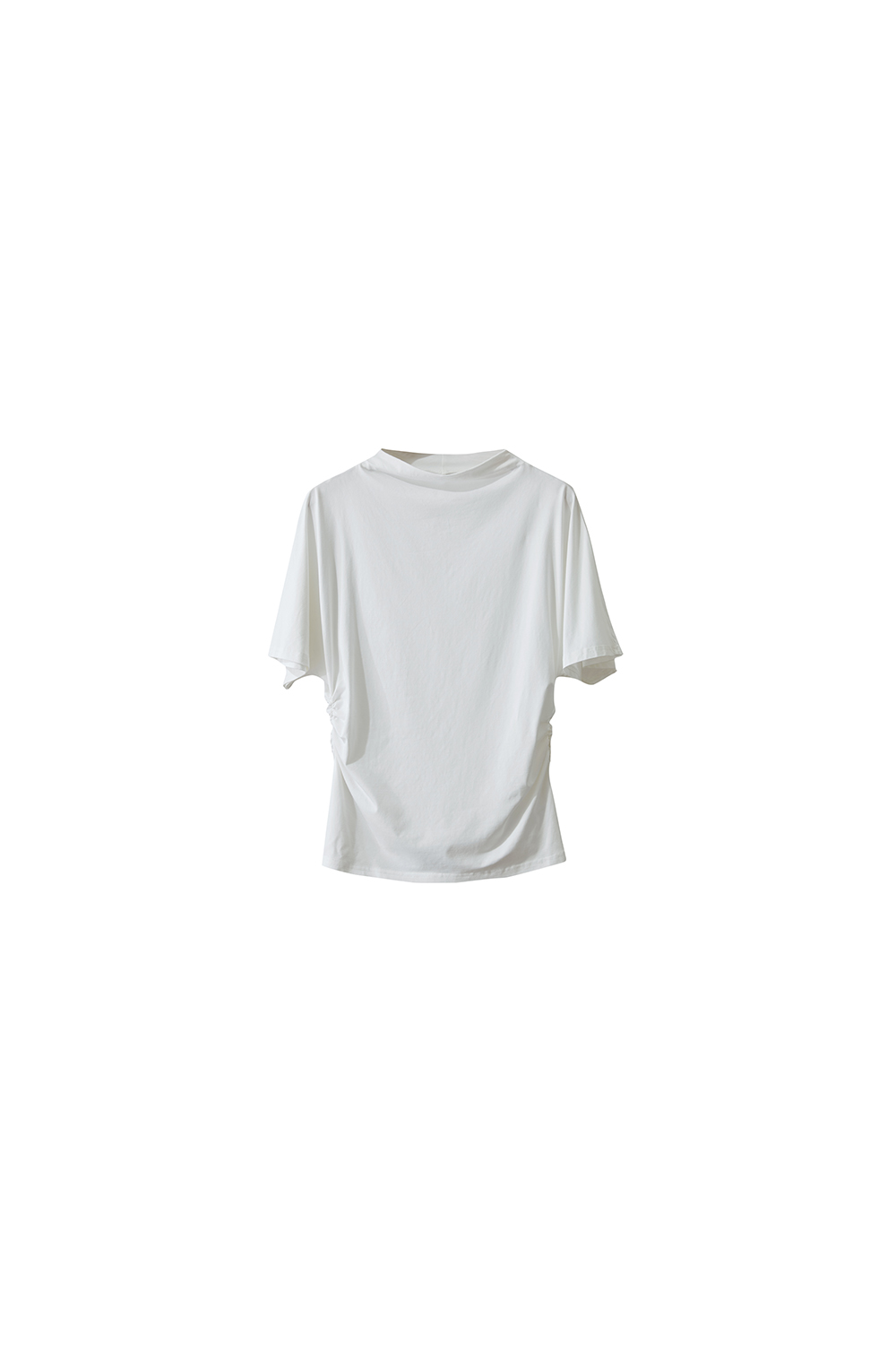 Semi-high Neck Waist T-shirt