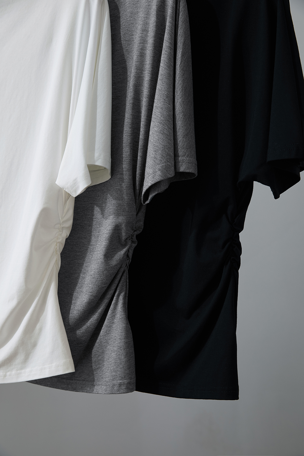 Semi-high Neck Waist T-shirt