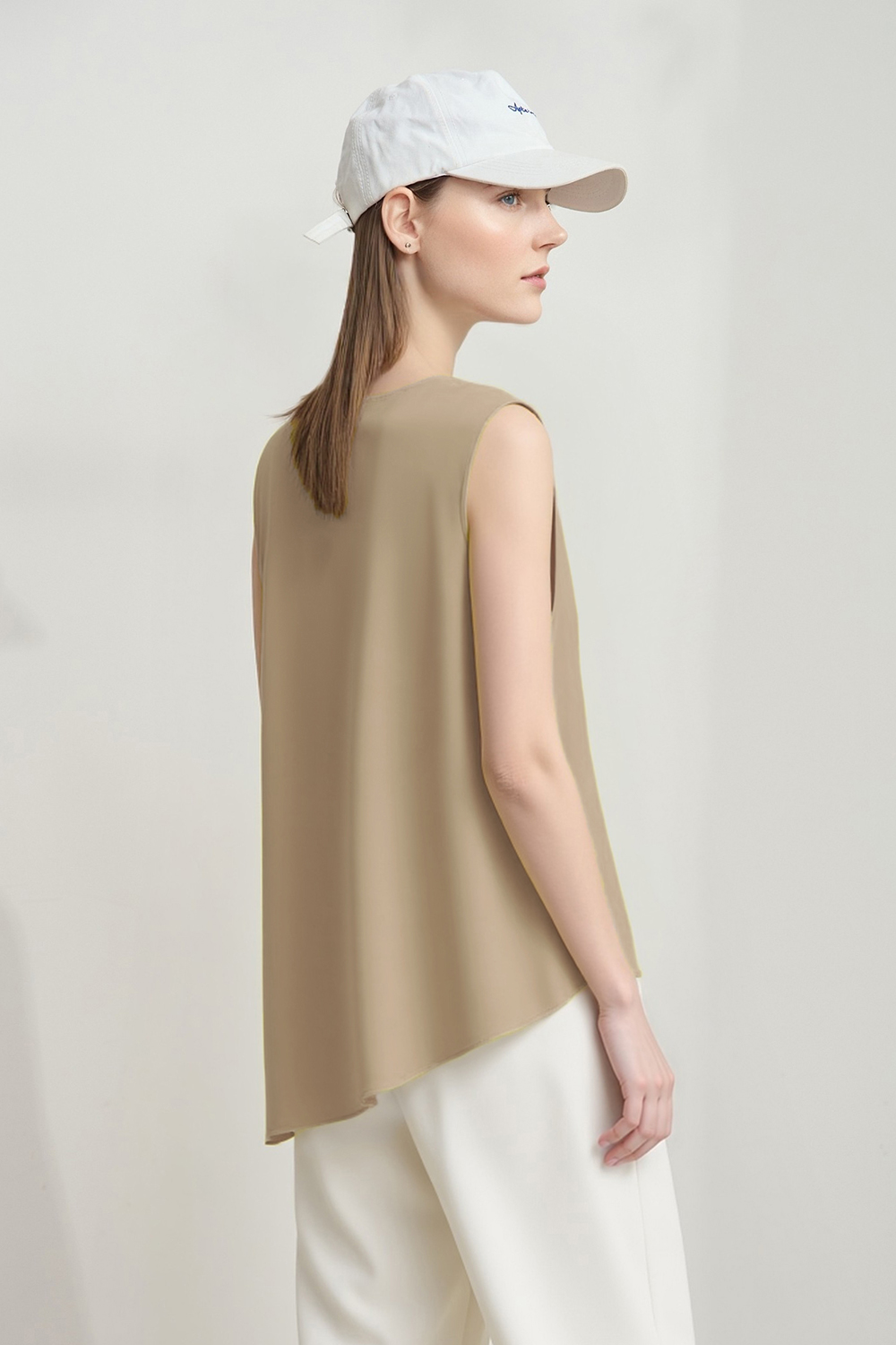 V-neck Twist Chiffon Top