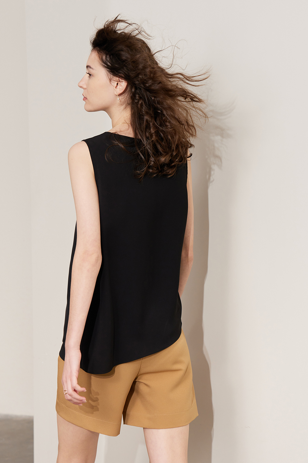 V-neck Twist Chiffon Top