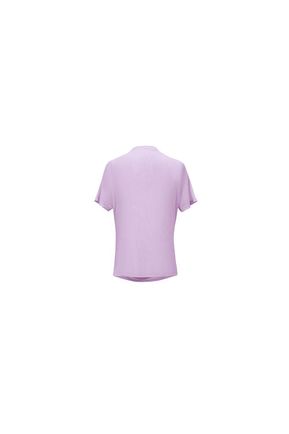 Mock Neck Mesh T-Shirt|AMII