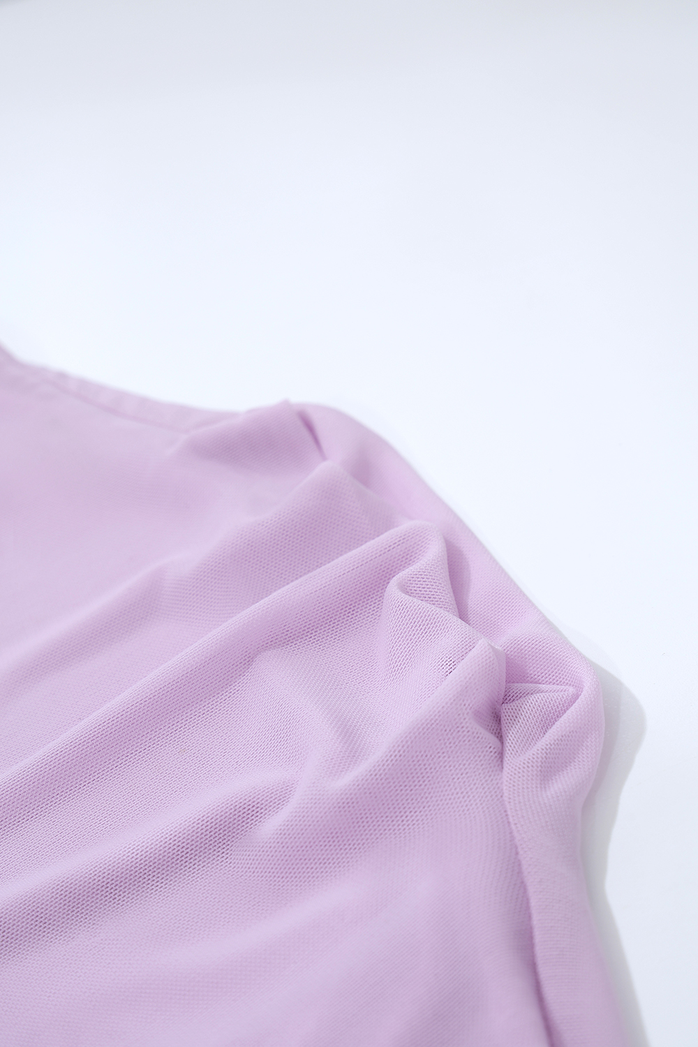 Mock Neck Mesh T-Shirt|AMII