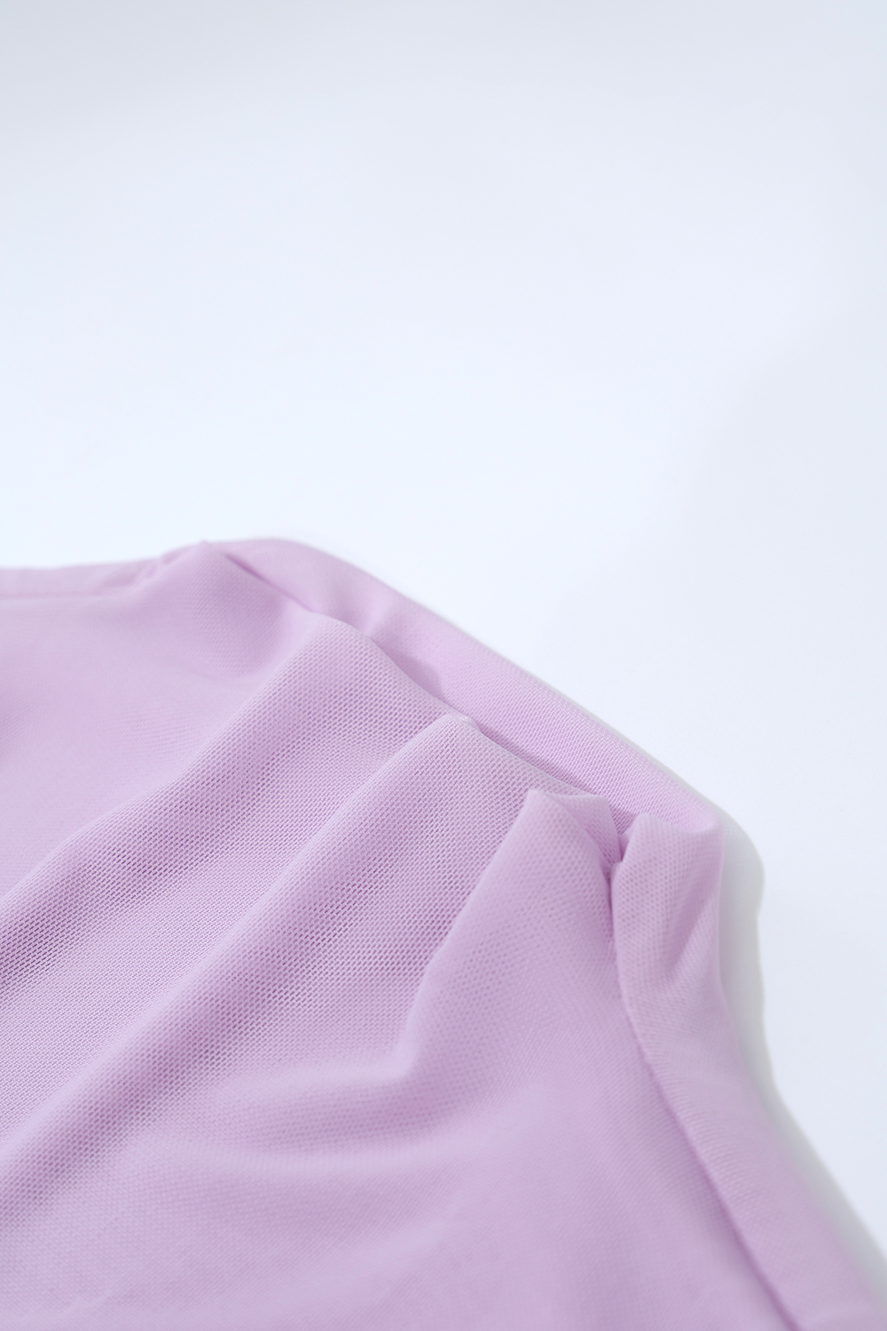 Mock Neck Mesh T-Shirt|AMII