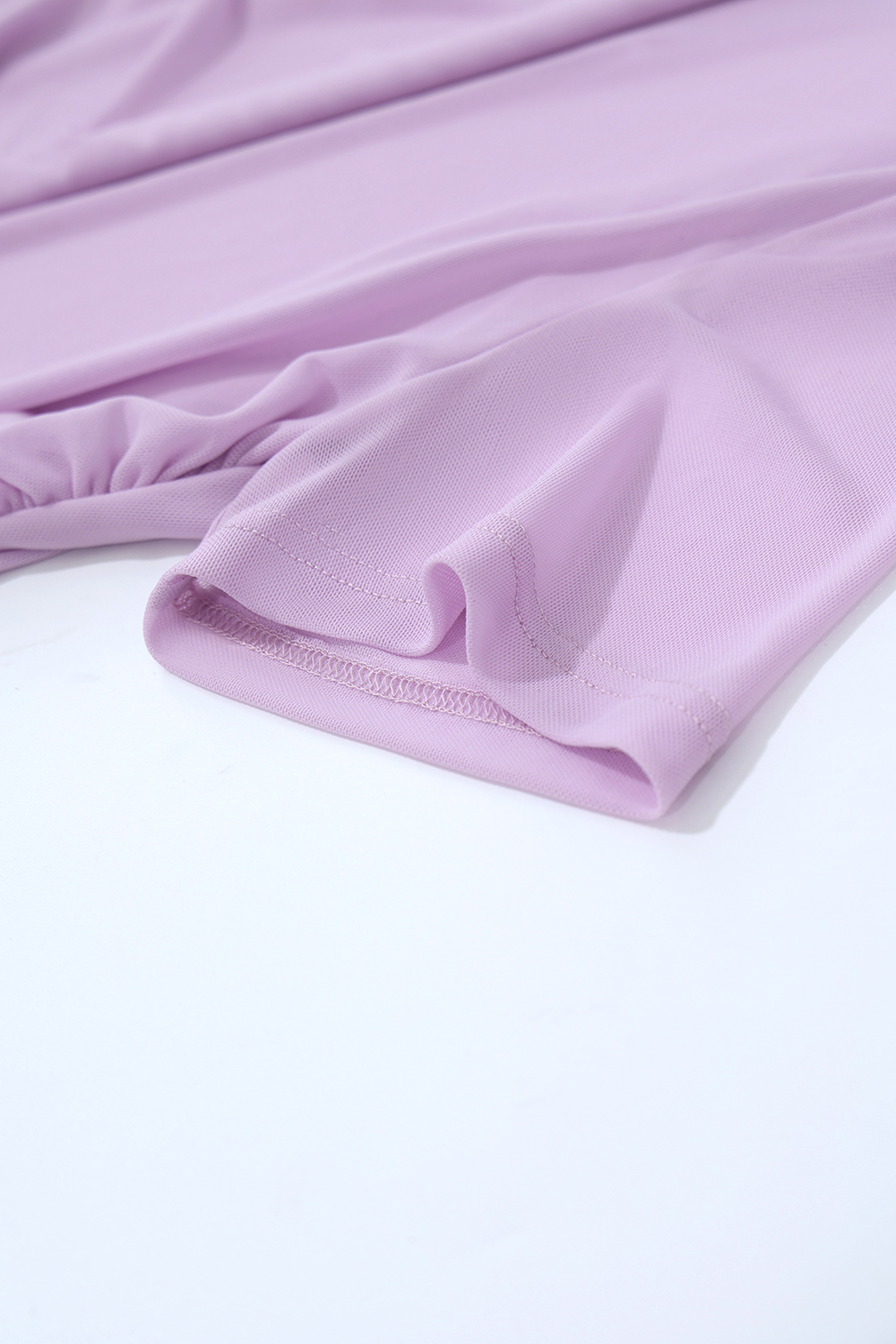 Mock Neck Mesh T-Shirt|AMII
