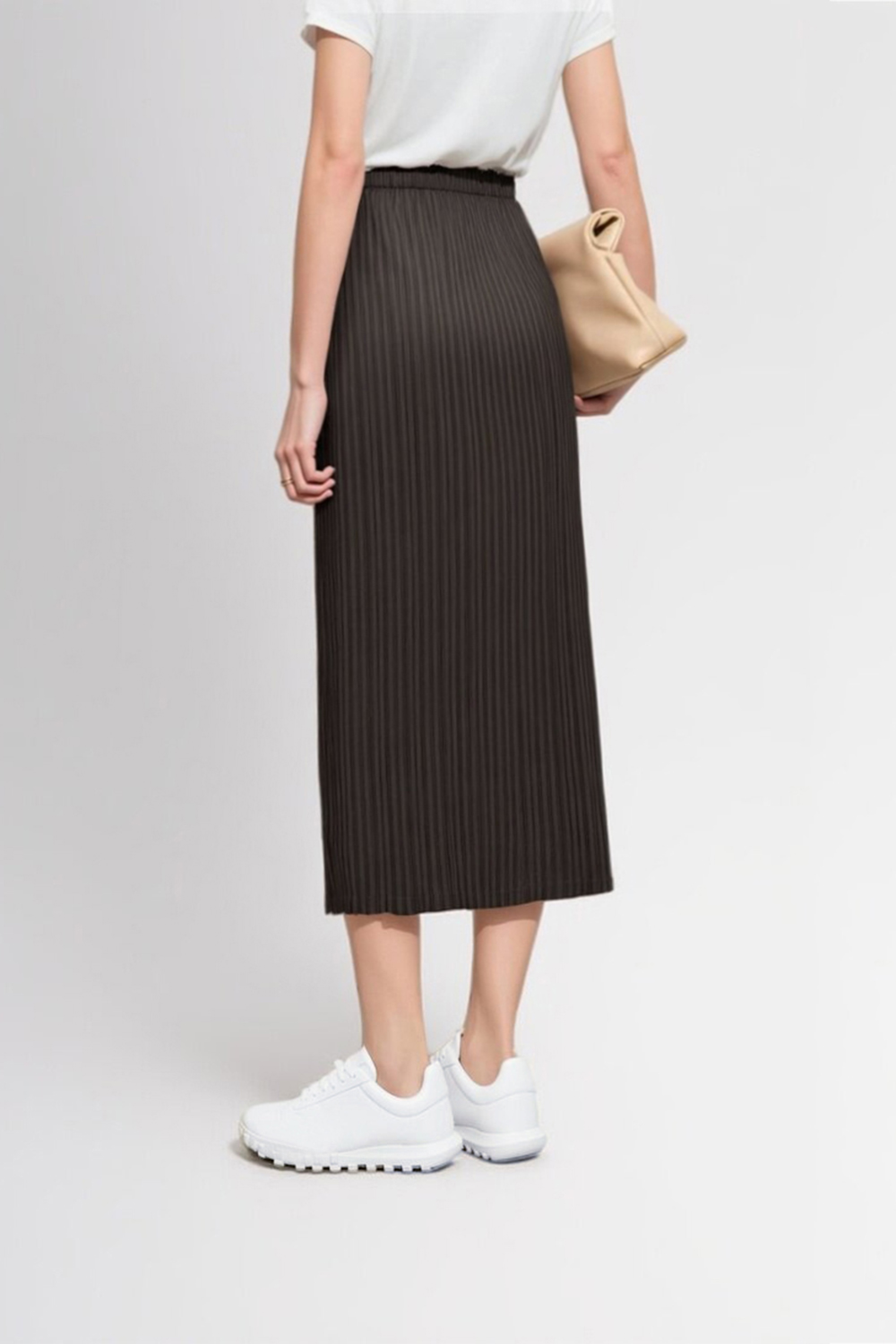 Elastic Pleated Skirt