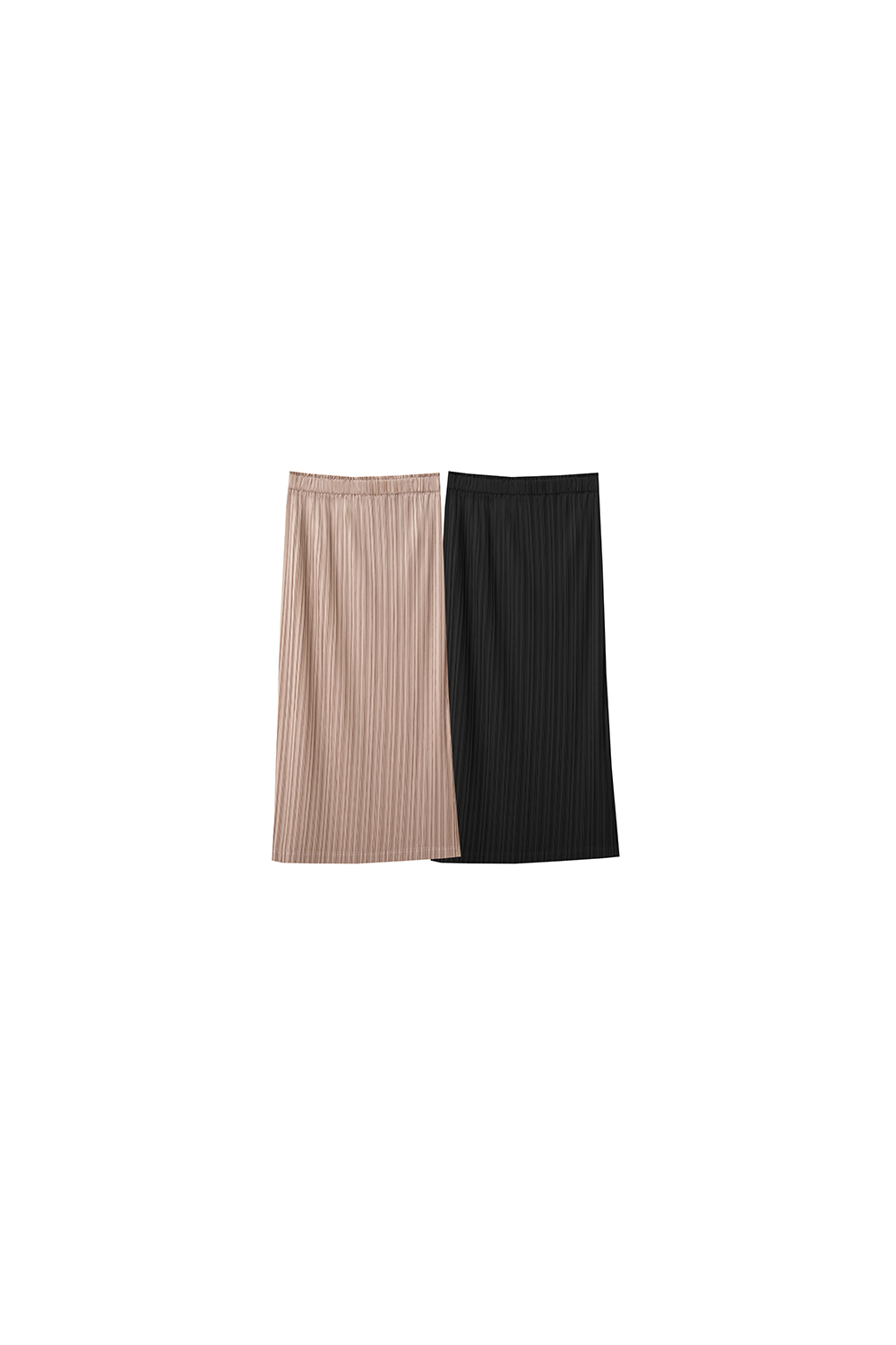 Elastic Pleated Skirt