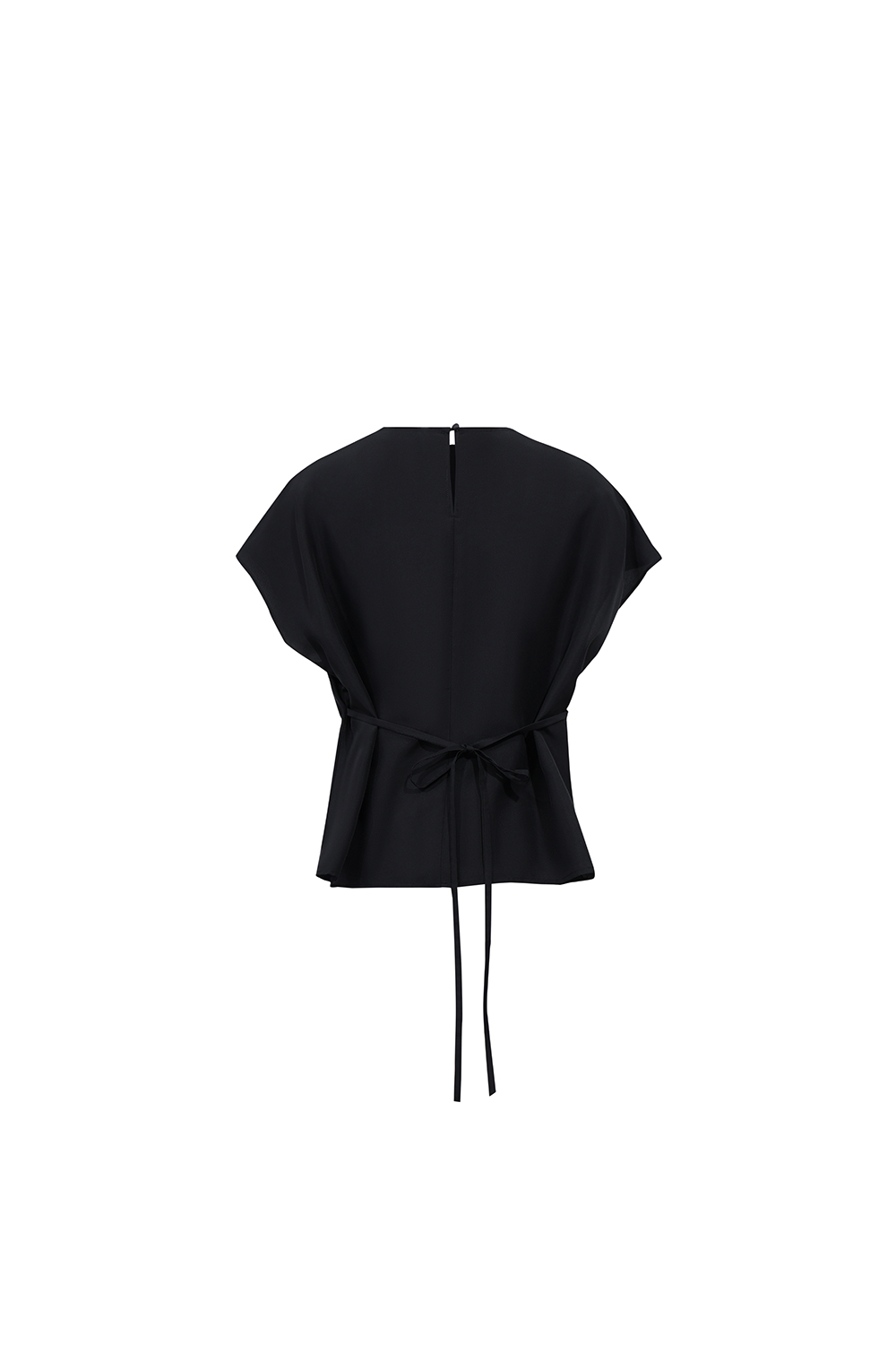 Lace Spliced Silk Top|AMII