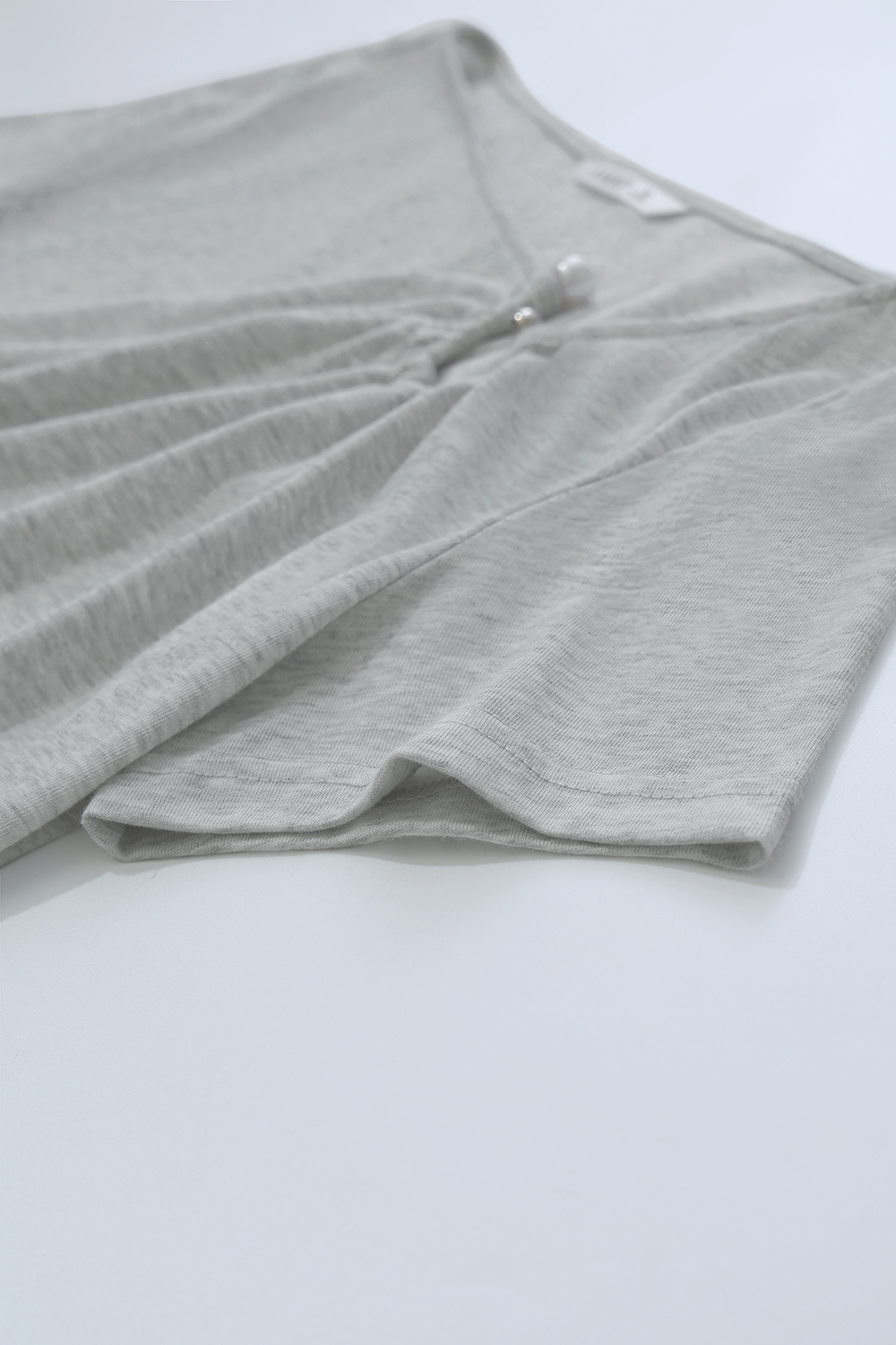 Irregular Neck Ruffle T-shirt