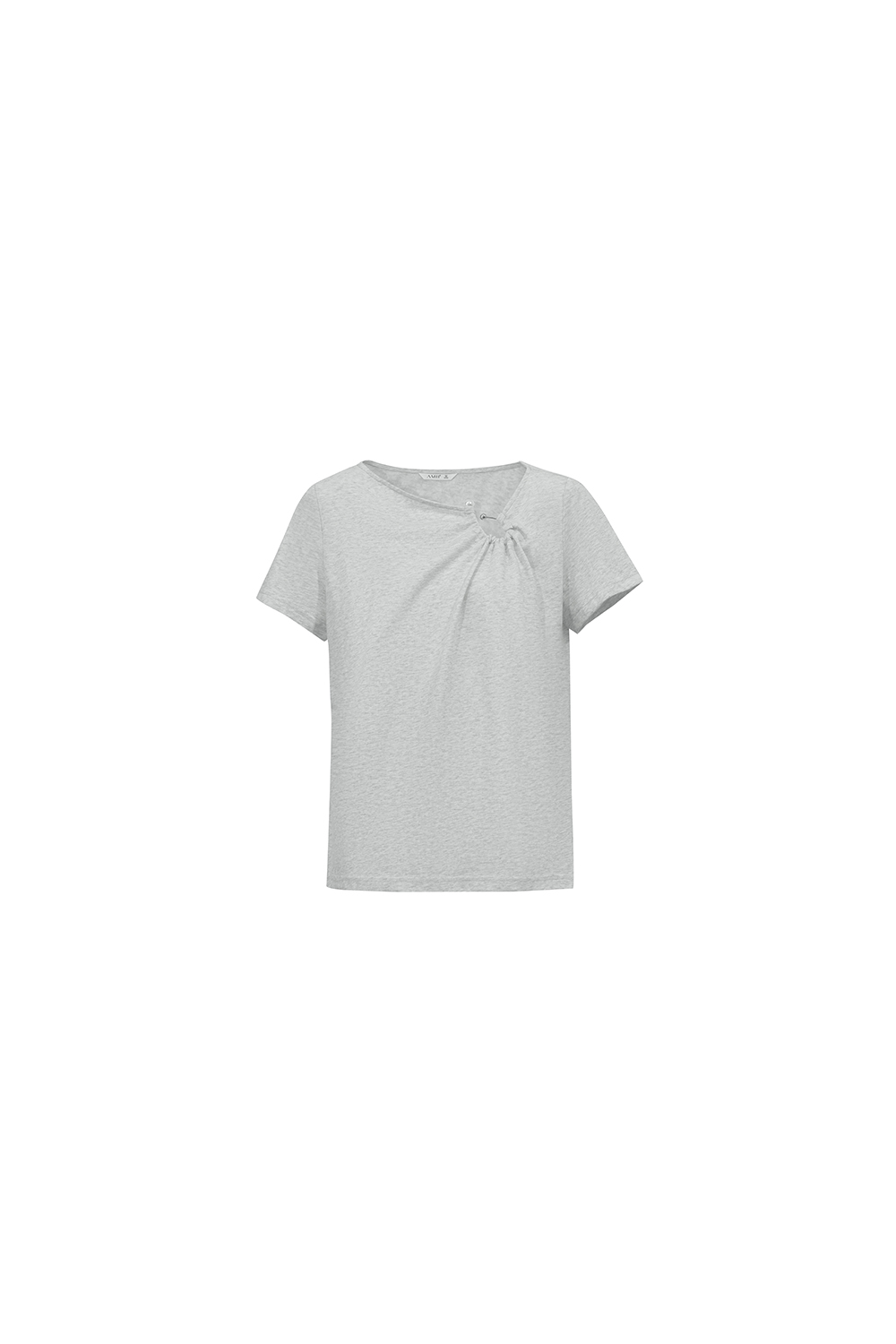 Irregular Neck Ruffle T-shirt