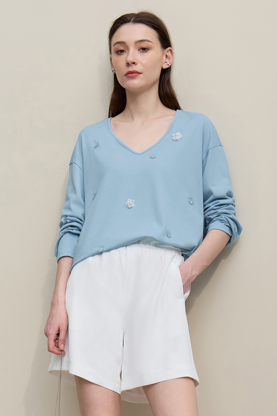 Sequin Decorated T-shirt