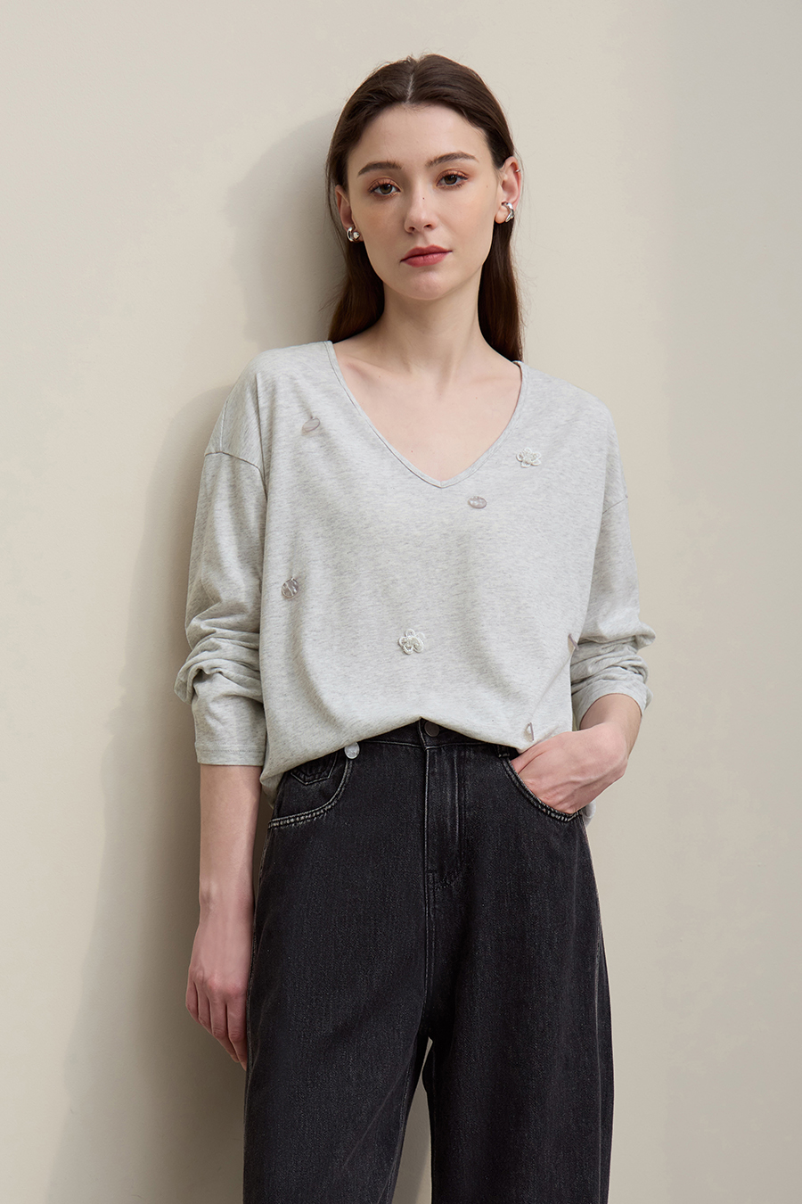 Sequin Decorated T-shirt