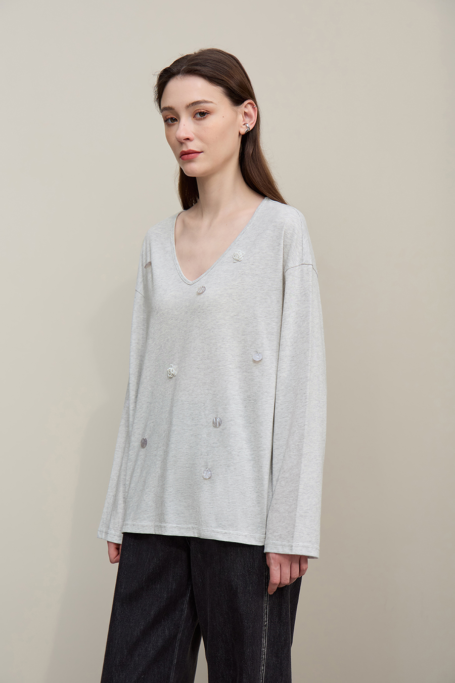 Sequin Decorated T-shirt