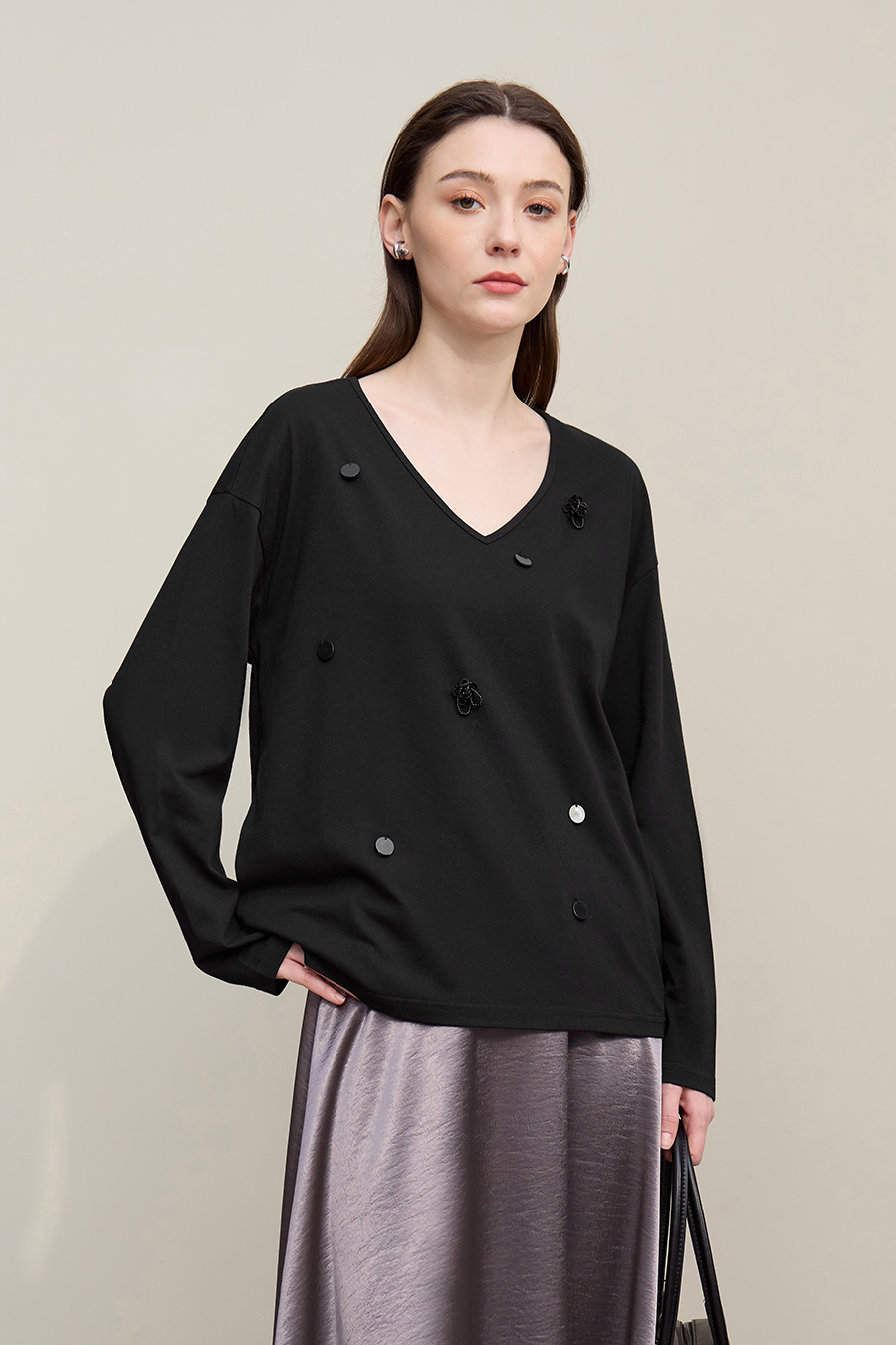 Sequin Decorated T-shirt