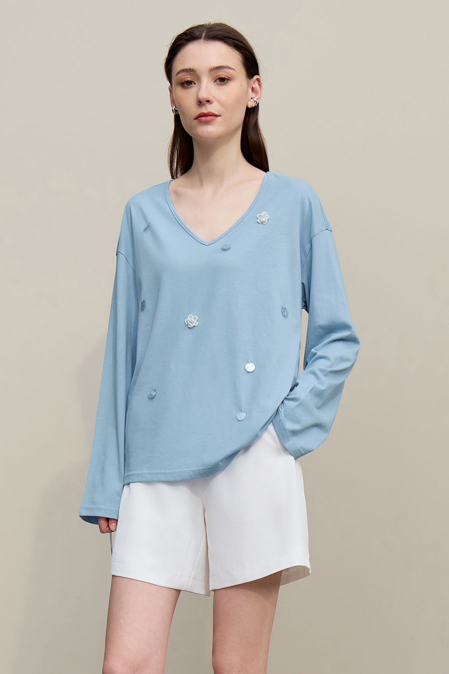 Sequin Decorated T-shirt