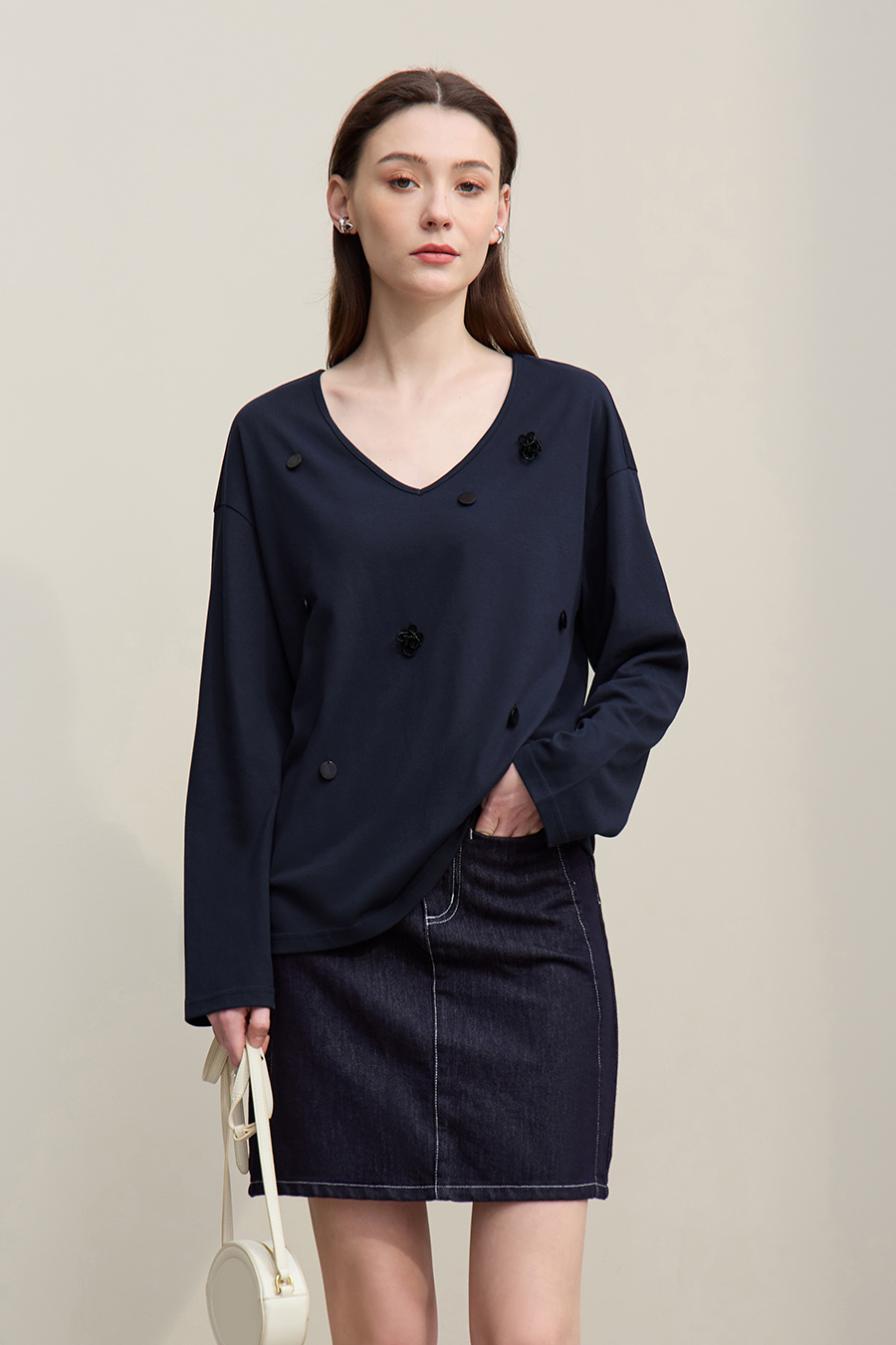 Sequin Decorated T-shirt