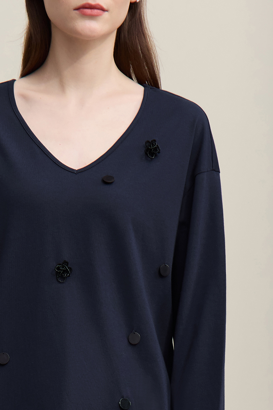 Sequin Decorated T-shirt