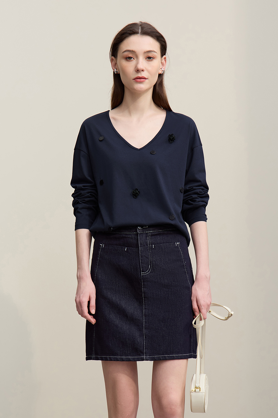 Sequin Decorated T-shirt