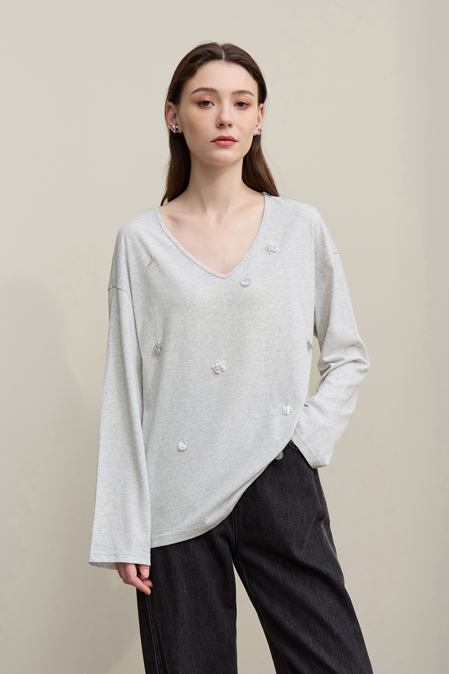 Sequin Decorated T-shirt