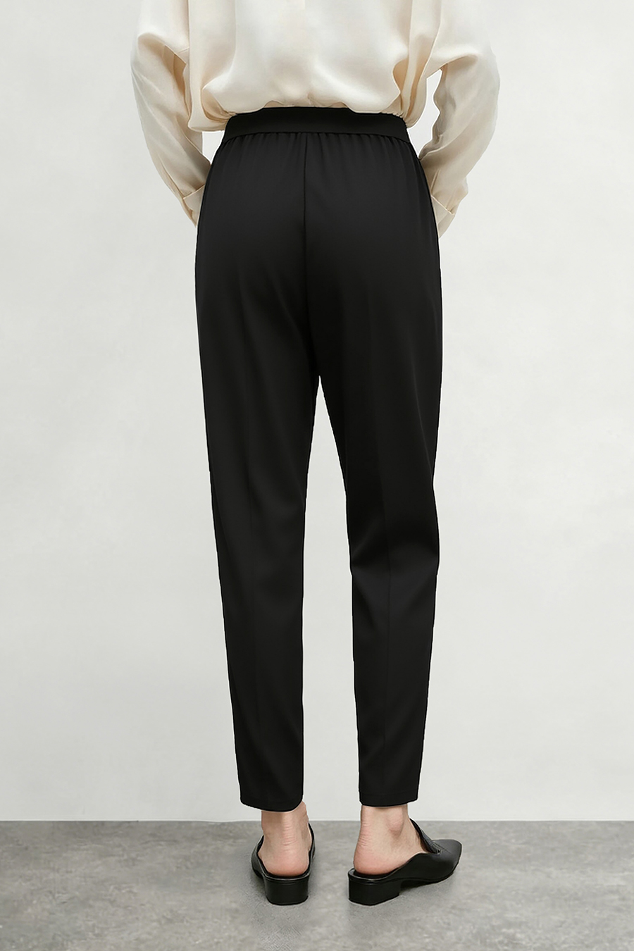 Elastic Waist Tapered Casual Pants | AMII