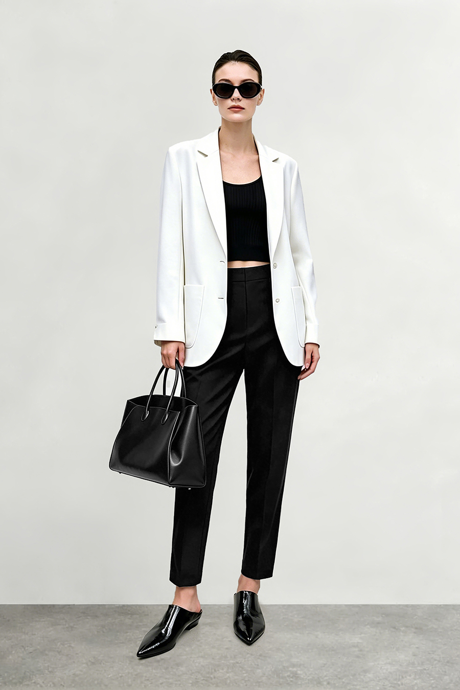 Elastic Waist Tapered Casual Pants | AMII