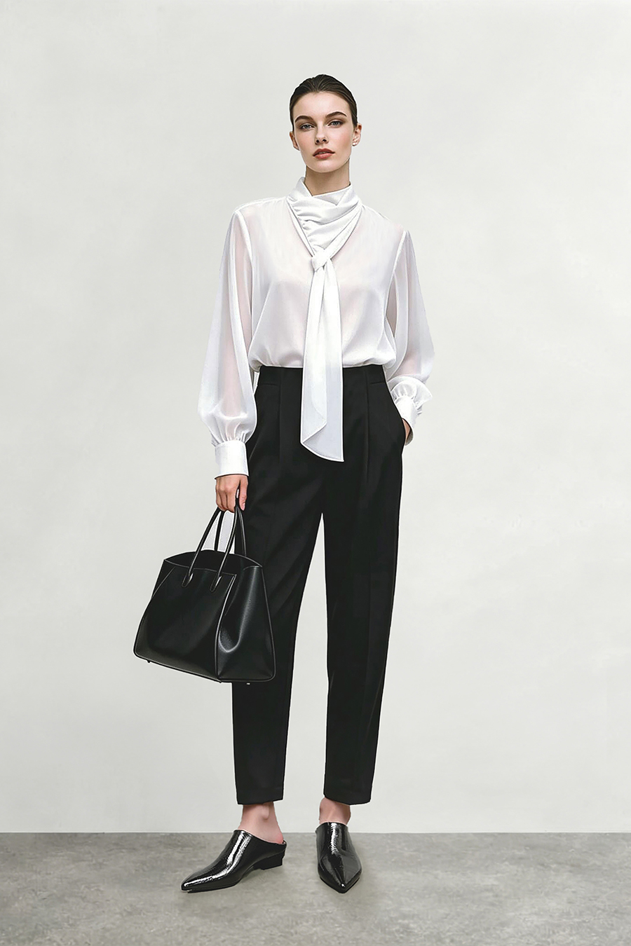 Elastic Waist Tapered Casual Pants | AMII