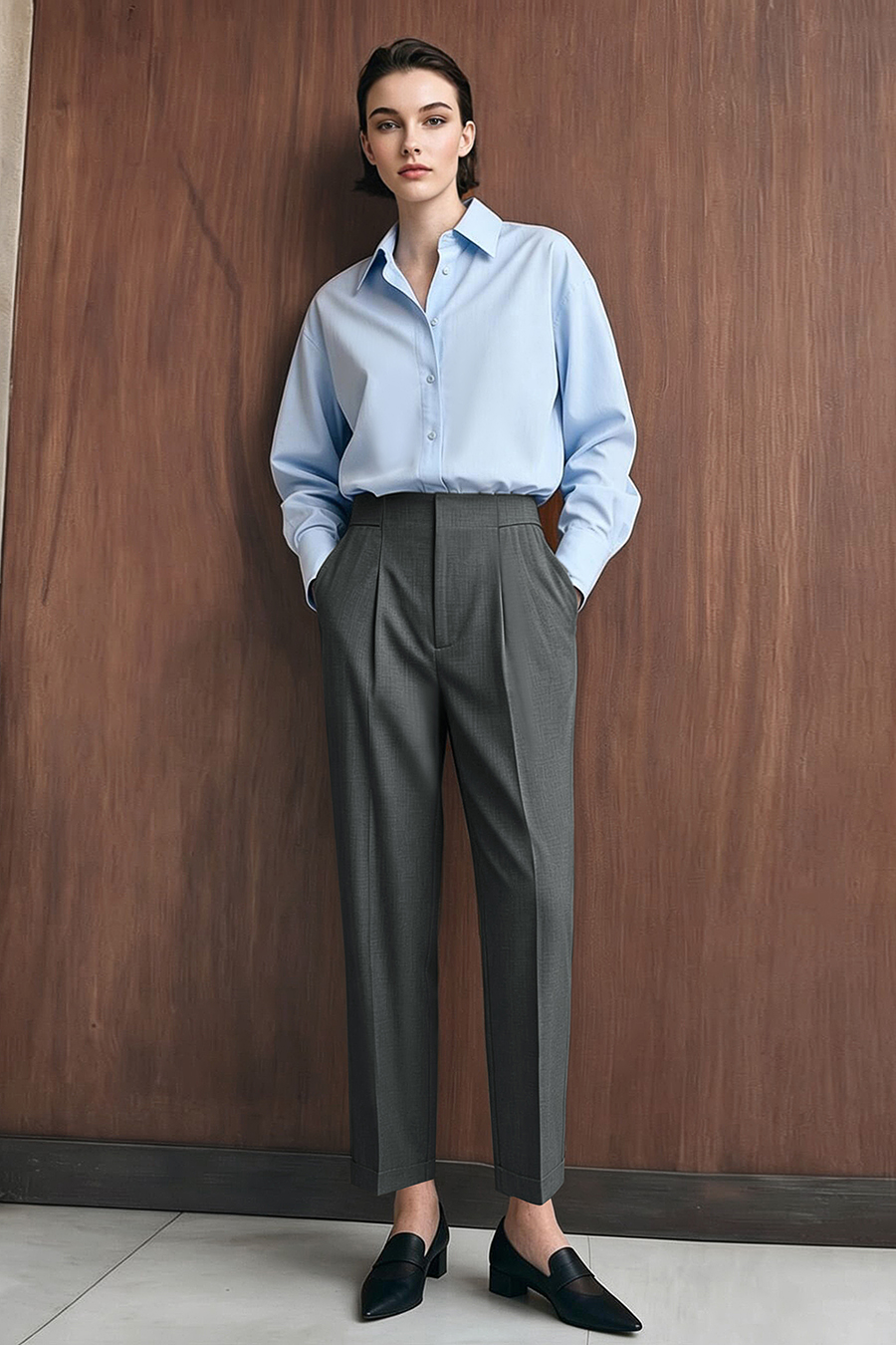 Elastic Waist Tapered Casual Pants | AMII
