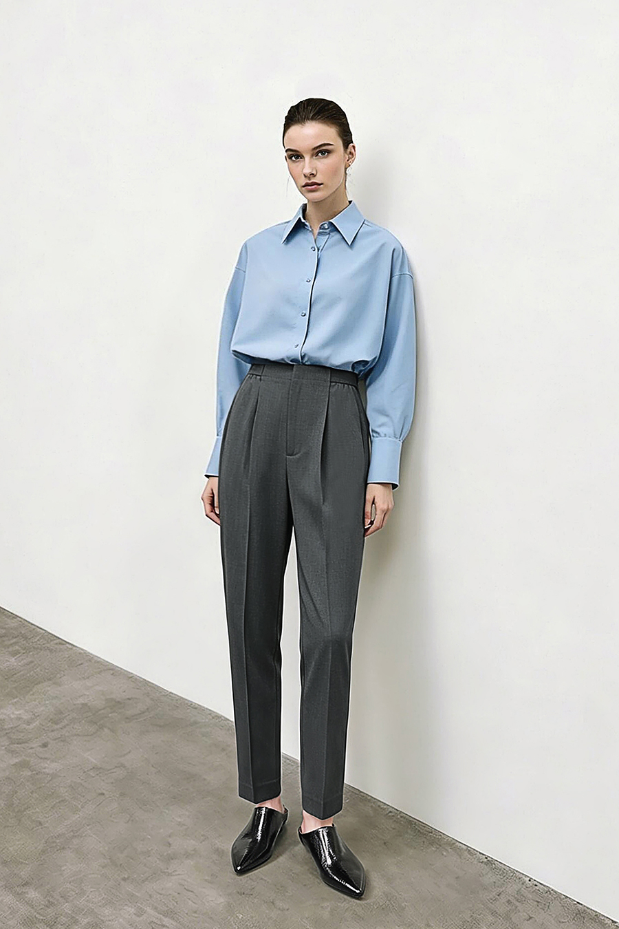 Elastic Waist Tapered Casual Pants | AMII
