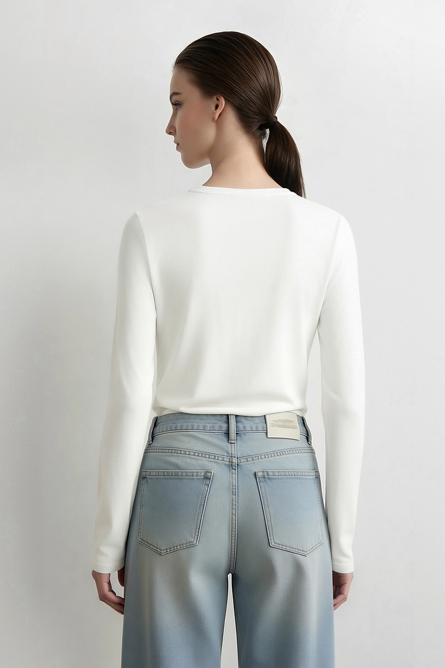 Letter Embroidery Beaded T-Shirt|AMII