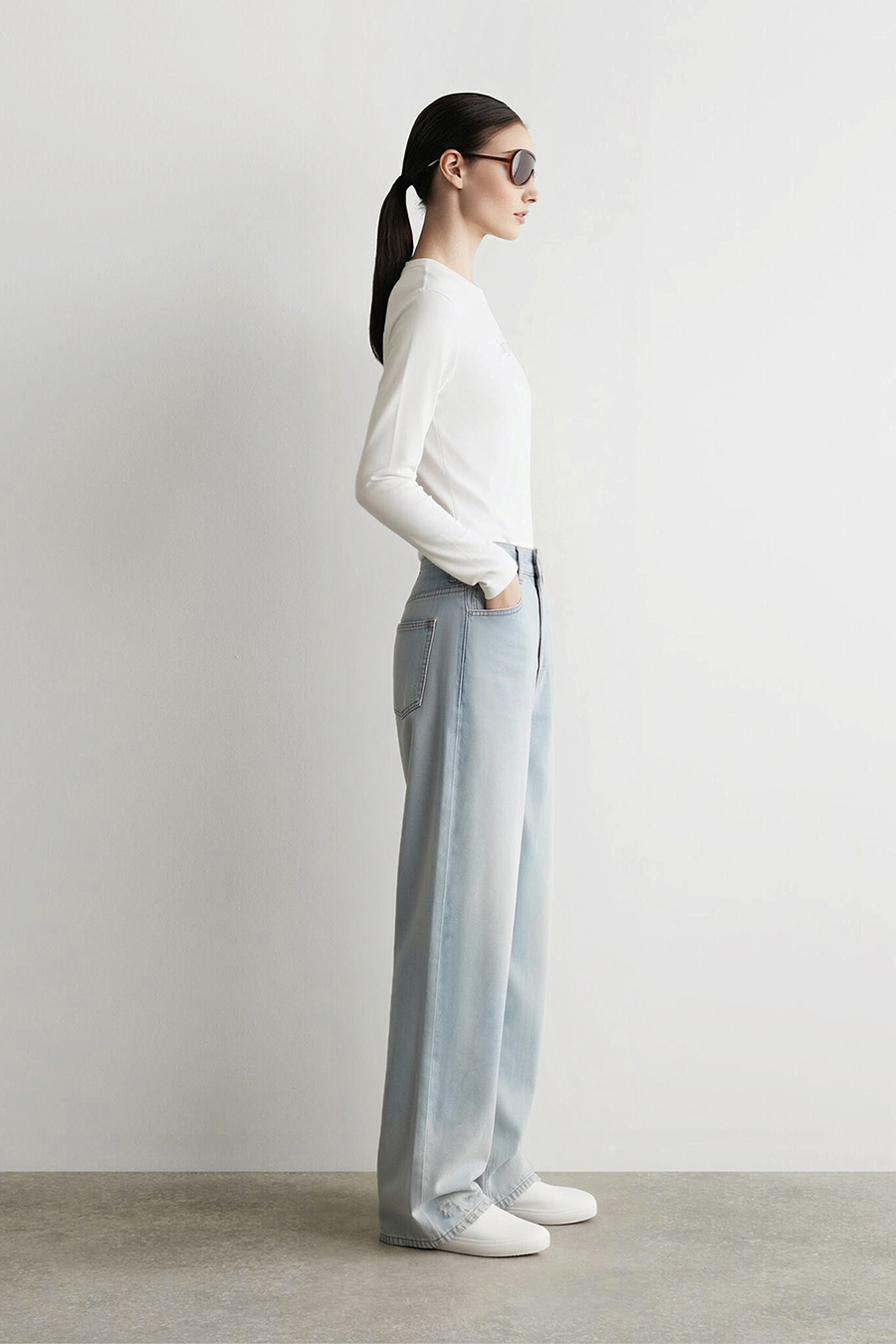 Letter Embroidery Beaded T-Shirt|AMII