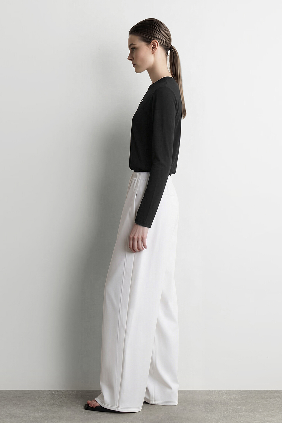 Letter Embroidery Beaded T-Shirt|AMII