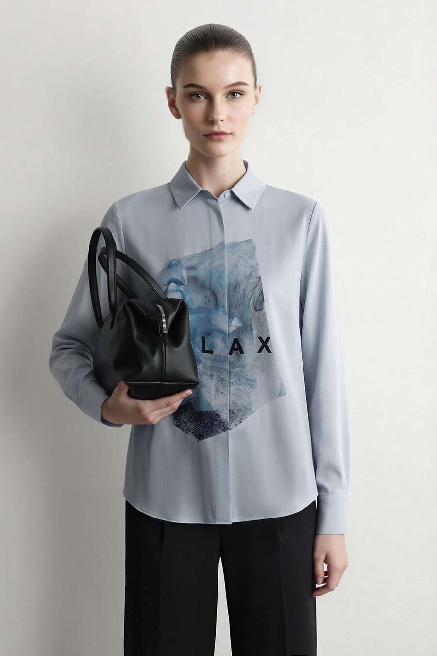 Abstract Letter Print Shirt|AMII