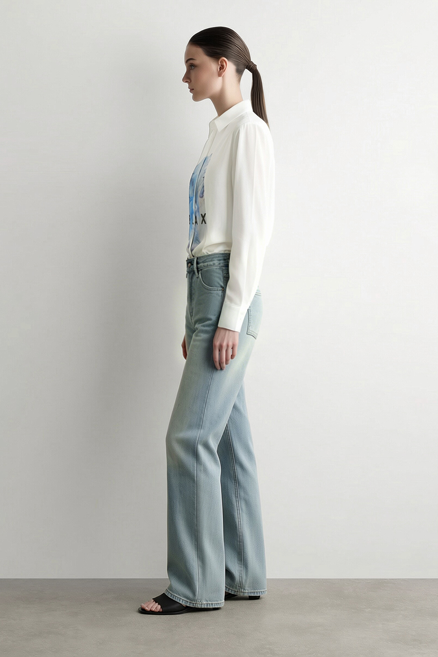 Abstract Letter Print Shirt|AMII