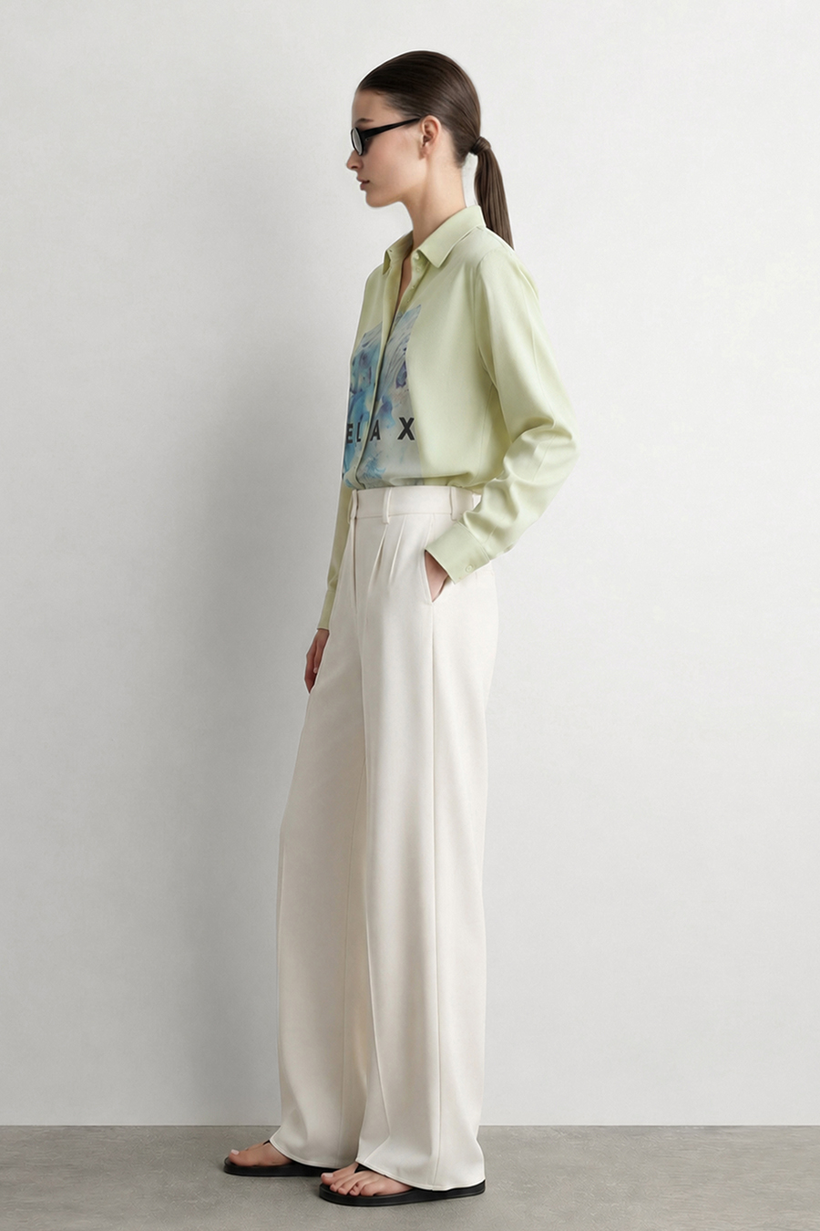 Abstract Letter Print Shirt|AMII