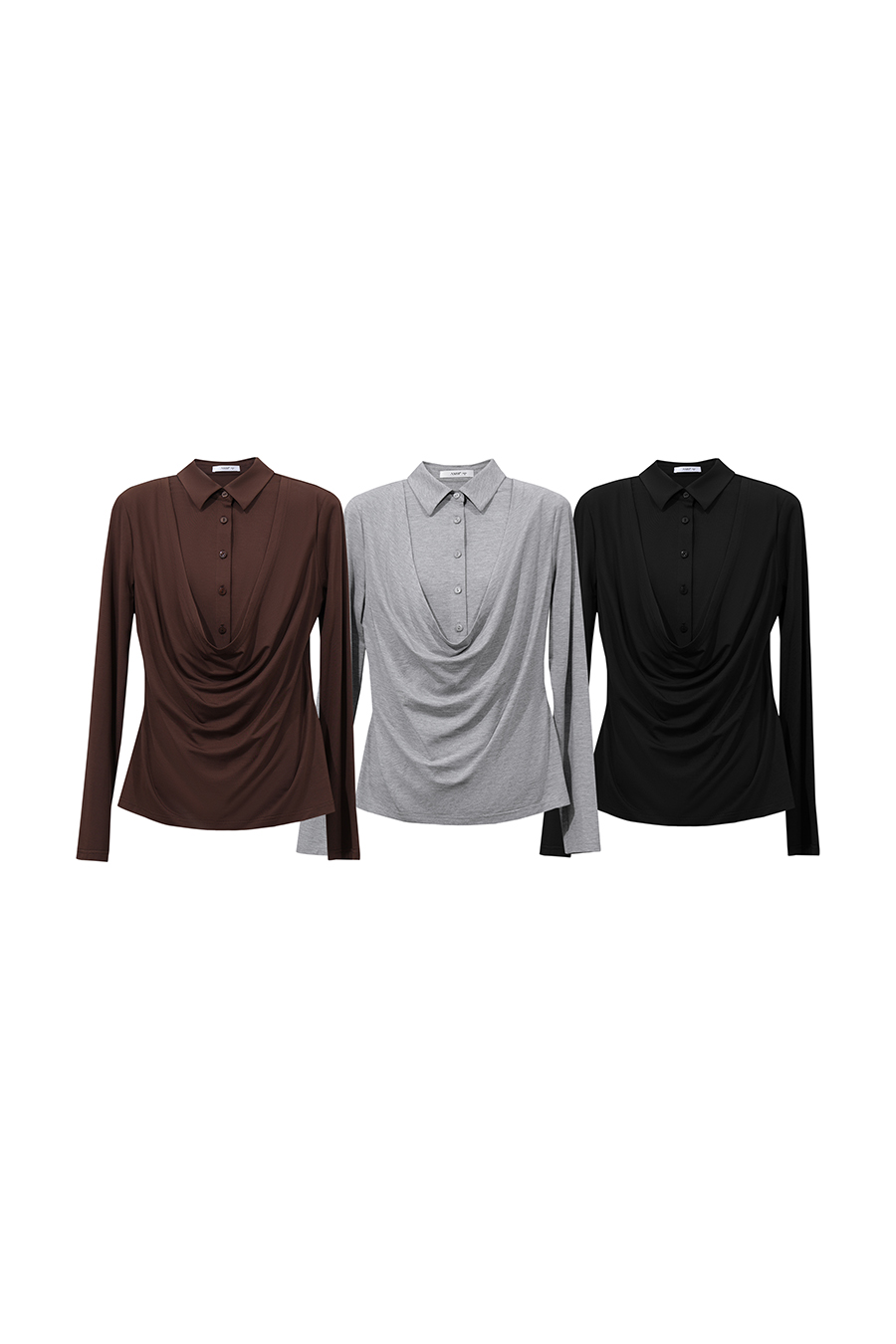 Modal faux‑two‑piece T‑shirt|AMII