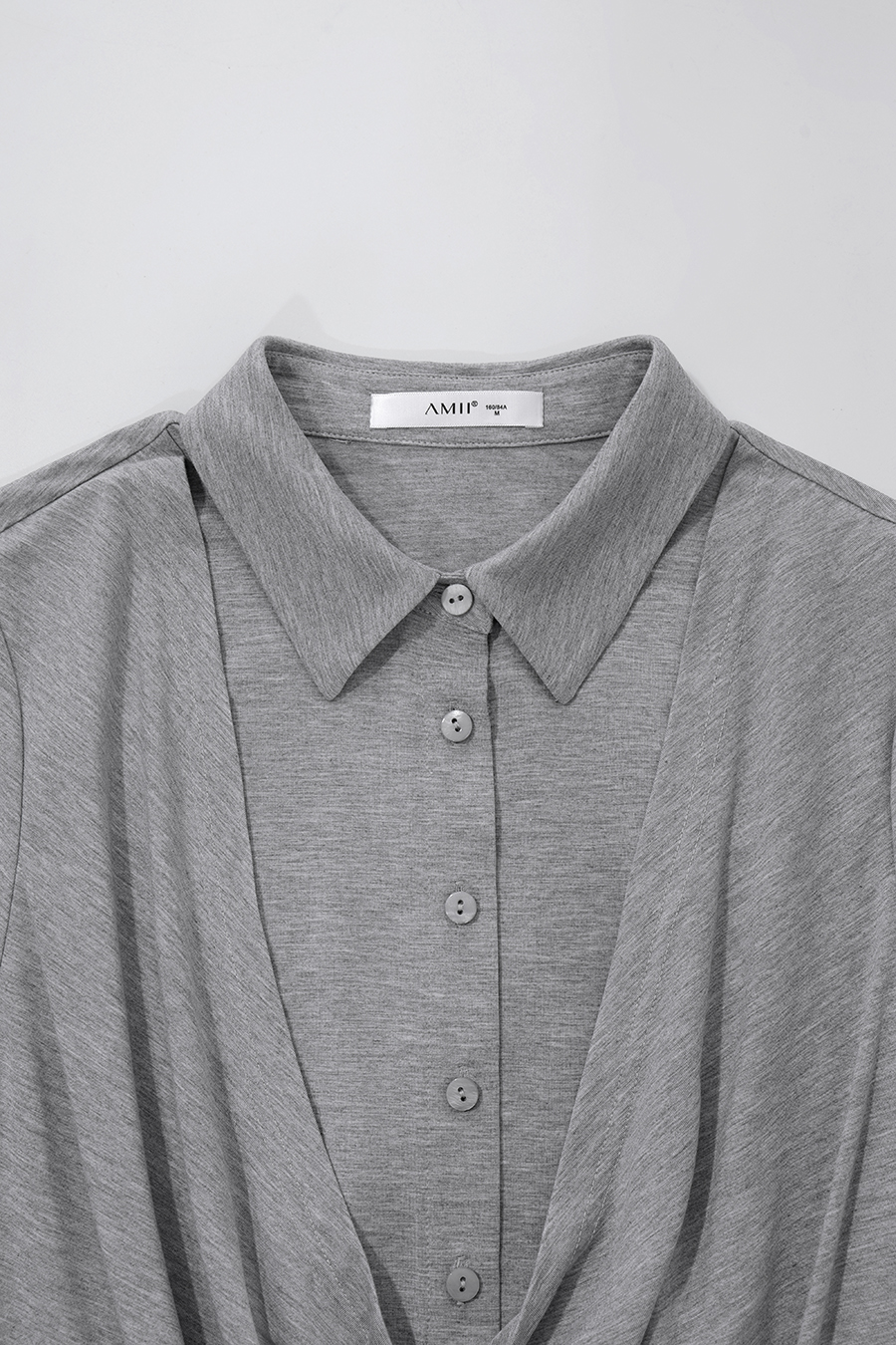 Modal faux‑two‑piece T‑shirt|AMII
