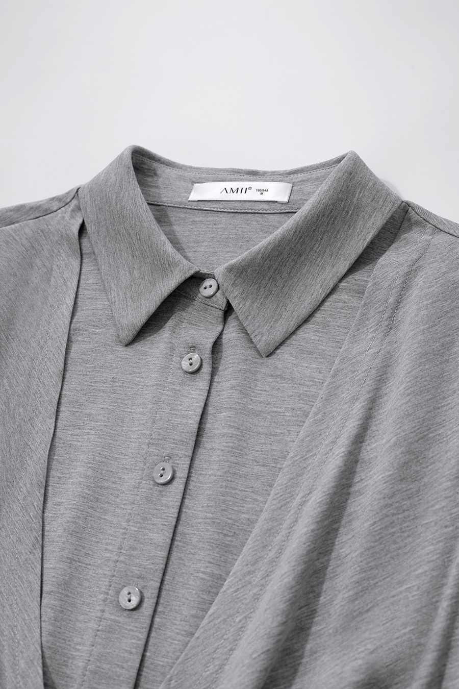 Modal faux‑two‑piece T‑shirt|AMII